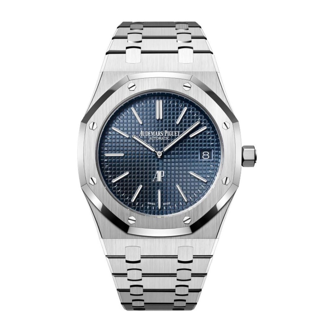 Audemars Piguet Royal Oak Jumbo Extra-Thin discontinued reference in stainless steel with blue dial