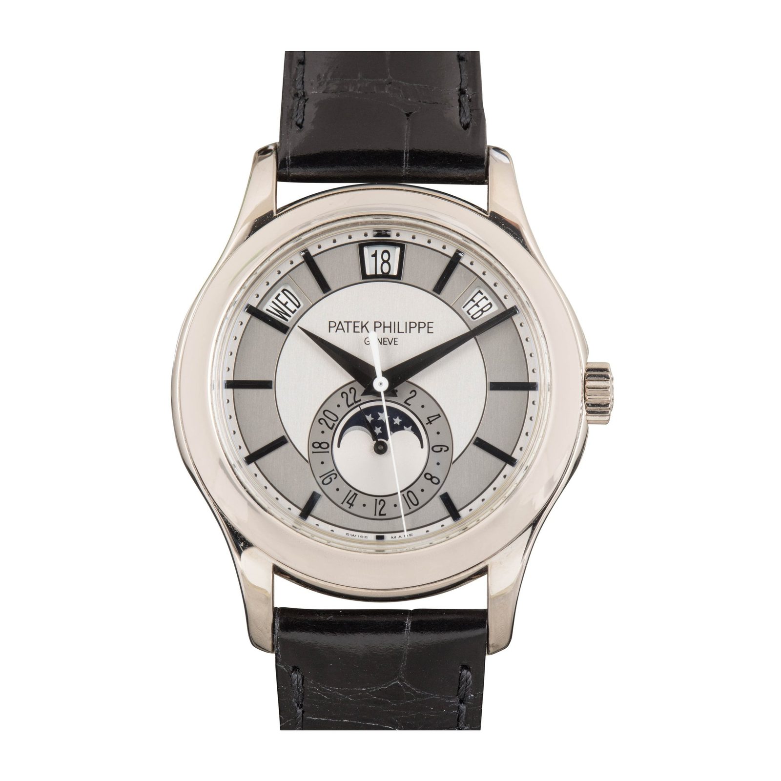 Patek Philippe Annual Calendar 5205G in 18k white gold with a silver dial