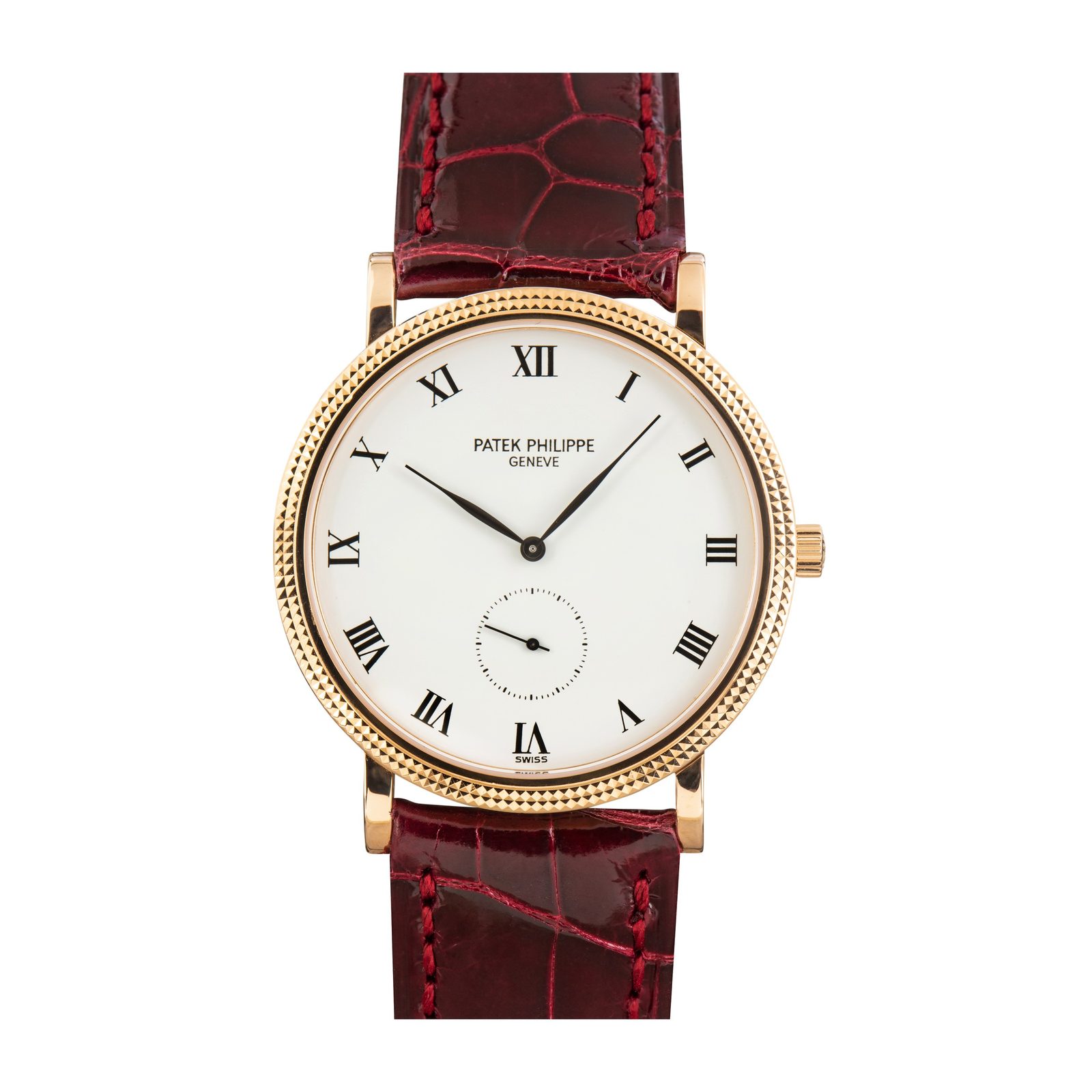 Patek Philippe Calatrava 3919R in 18k rose gold with a white lacquered dial