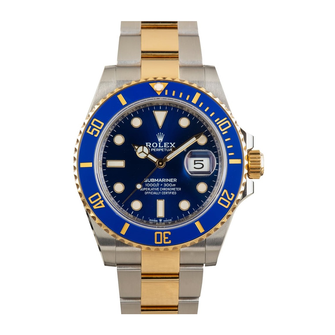Rolex Submariner Date 126613LB in Oystersteel and yellow gold with blue dial